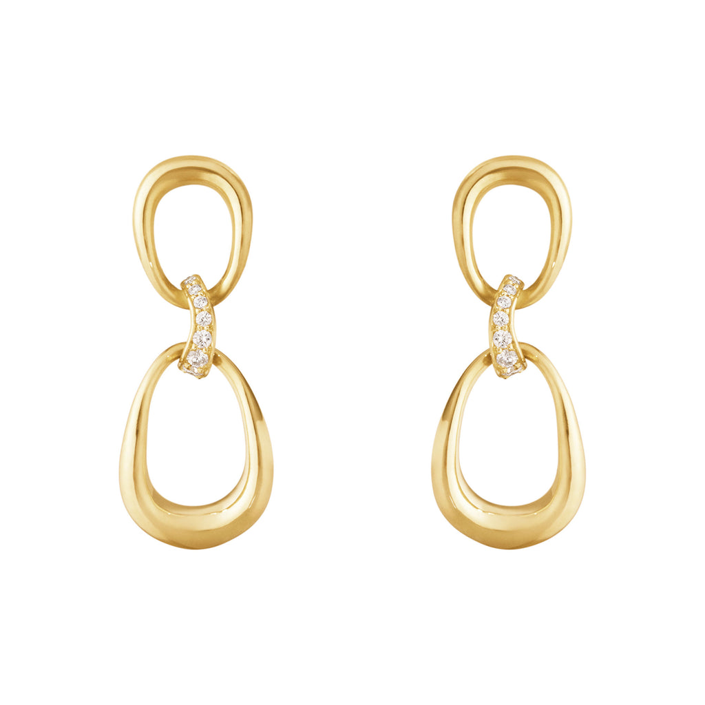 Offspring 18K Gold Earrings w. 0.05 ct. Diamonds
