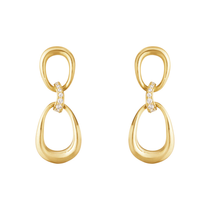 Offspring 18K Gold Earrings w. 0.05 ct. Diamonds