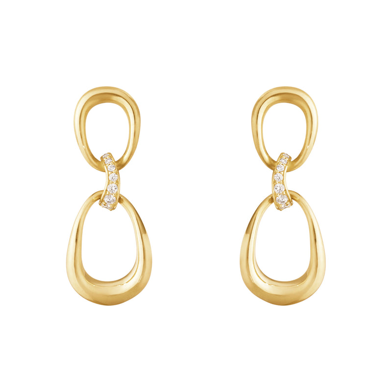 Offspring 18K Gold Earrings w. 0.05 ct. Diamonds