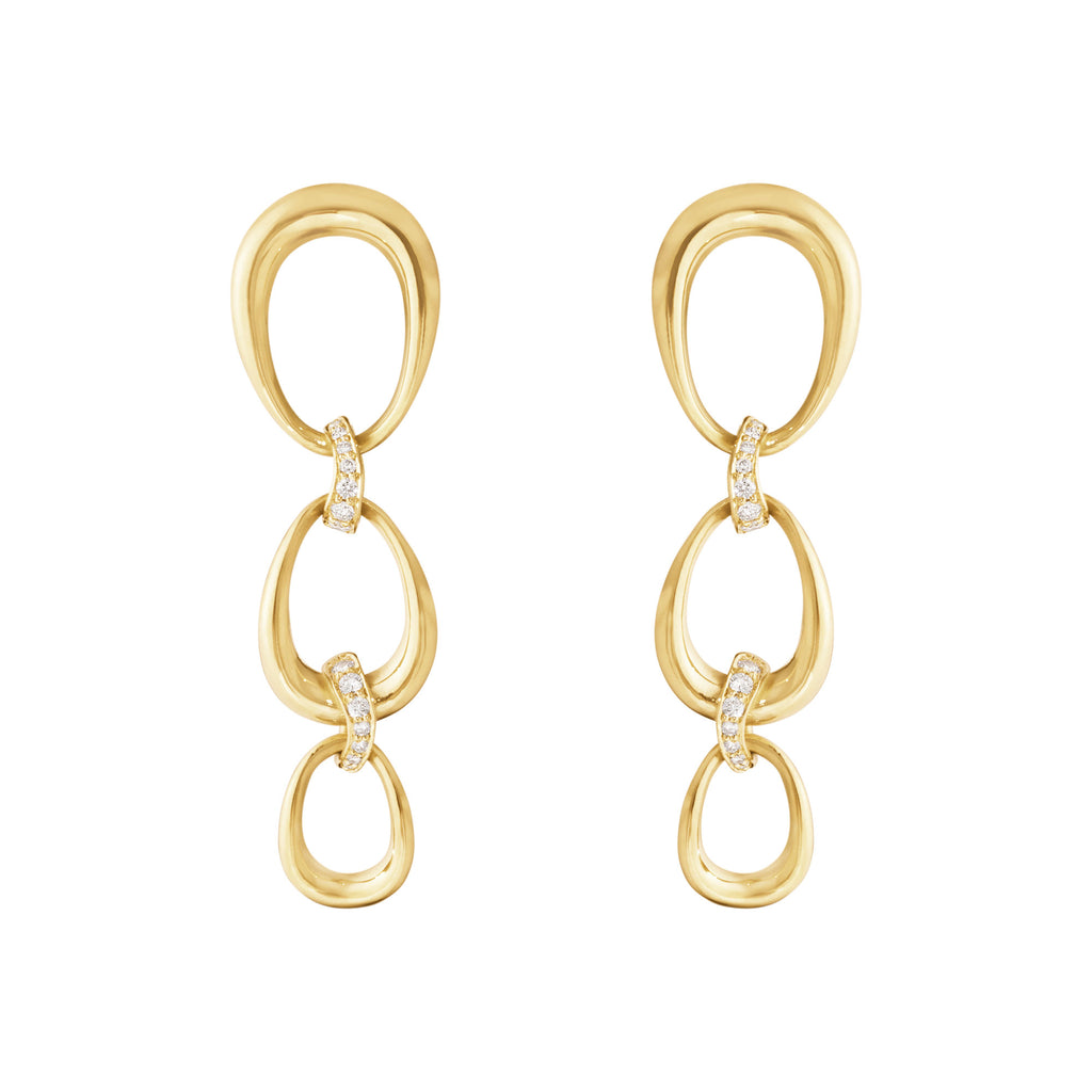Offspring 18K Gold Earrings w. 0.11 ct. Diamonds