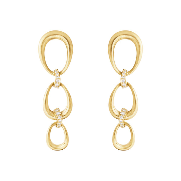 Offspring 18K Gold Earrings w. 0.11 ct. Diamonds