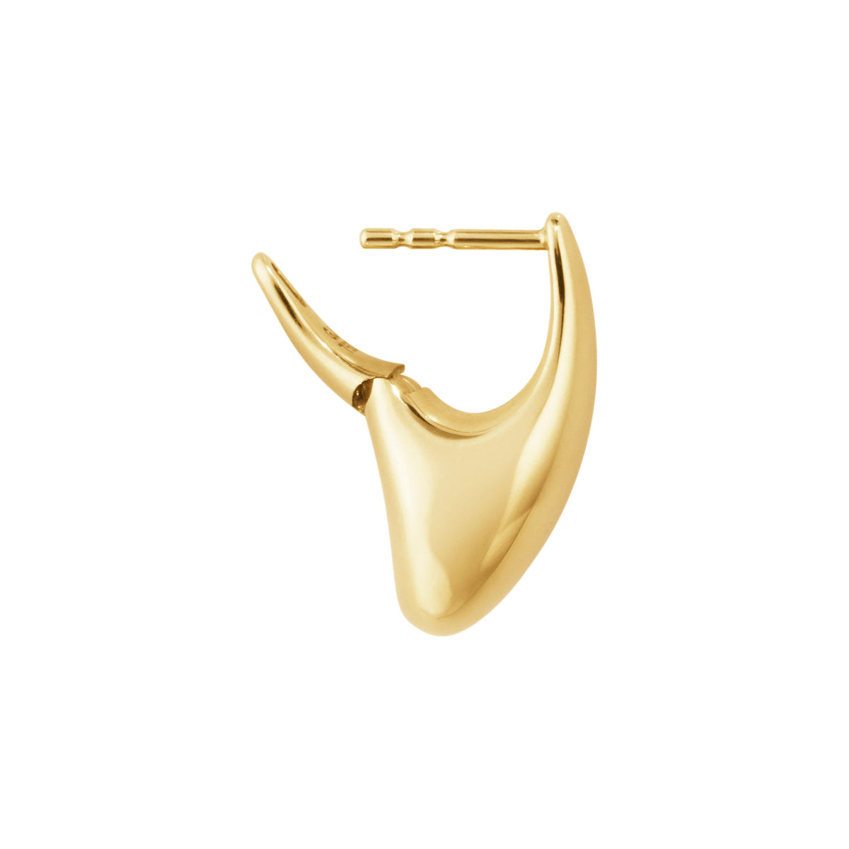 Reflektieren Sie 18K -goldene Ohrringe