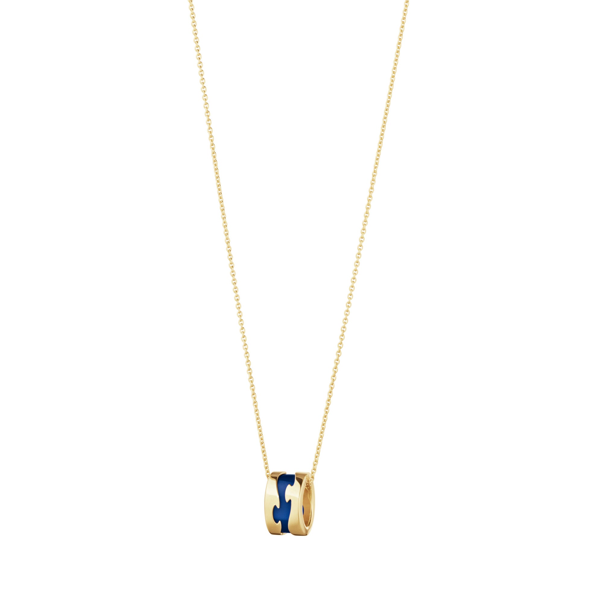 Fusion 18K Gold Necklace w. Blue Hyceram