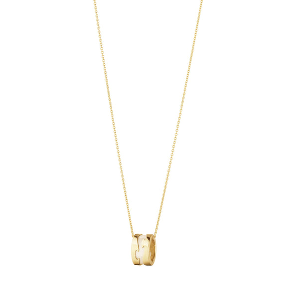 Fusion 18k Guld Halskæde m. Beige Hyceram