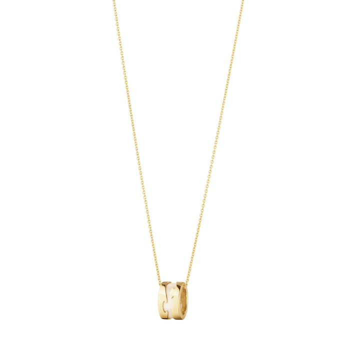 Fusion 18K Gold Necklace w. Beige Hyceram