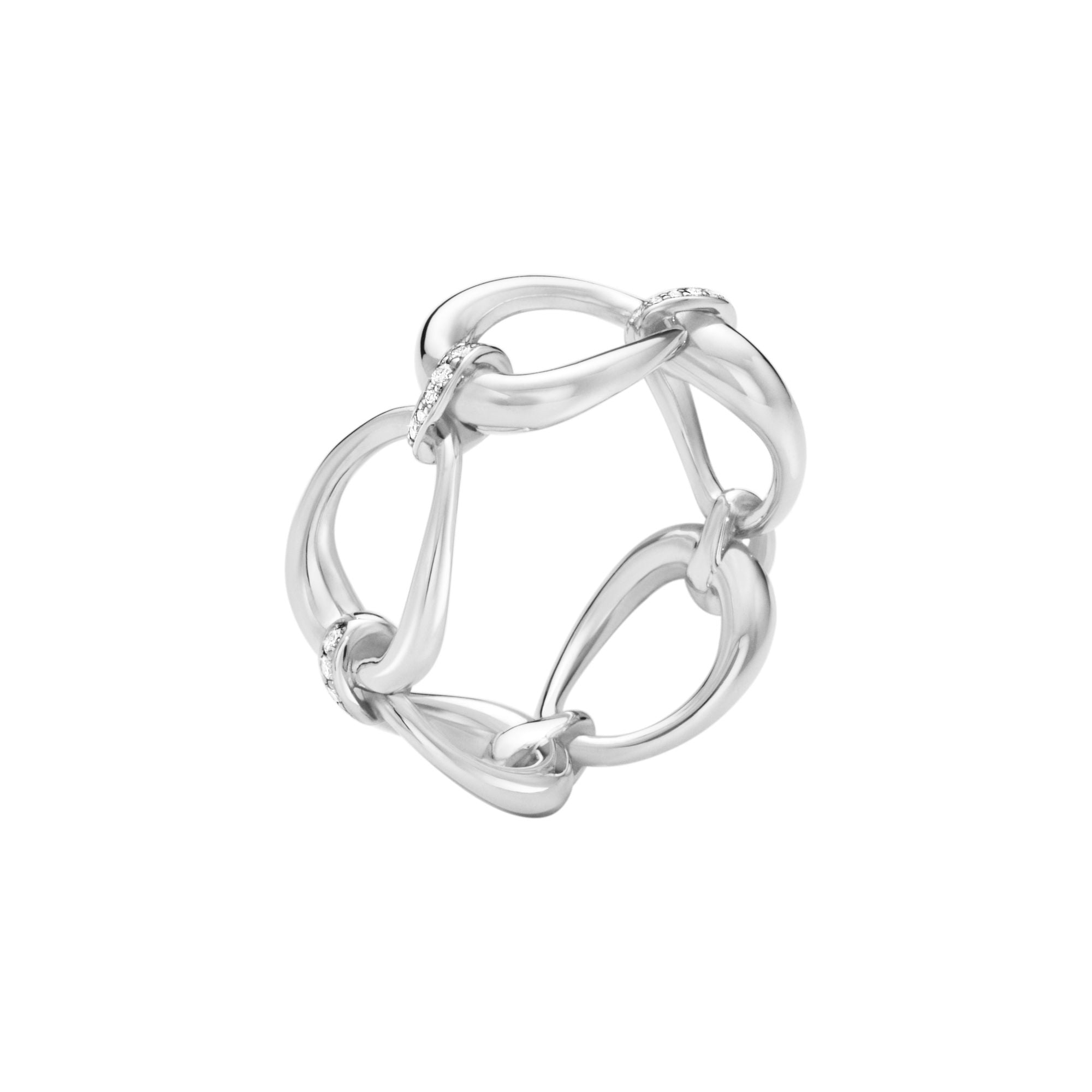 Offspring Silver Ring w. 0.14 Ct Diamonds