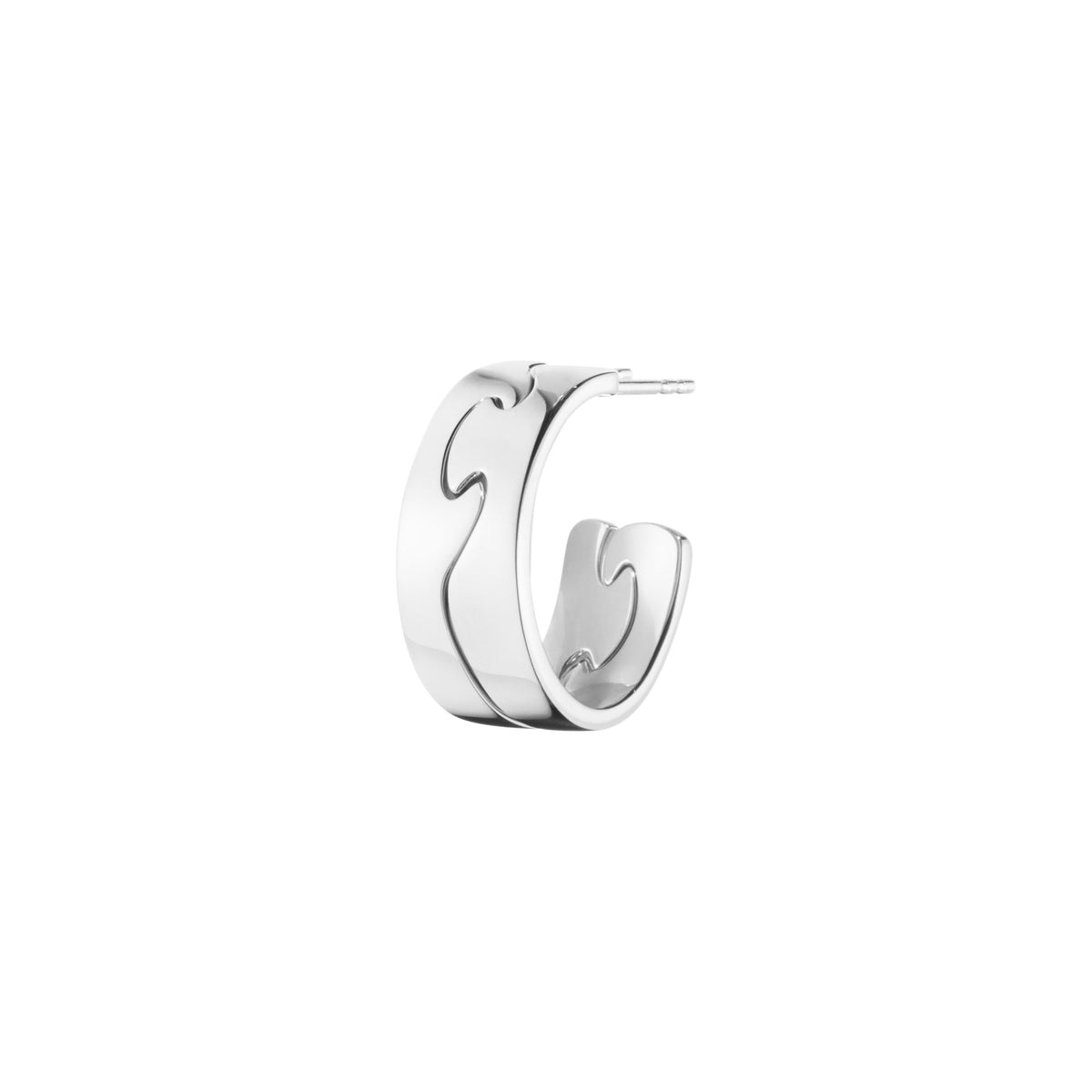 Fusion Large 18K Hvidguld Hoops