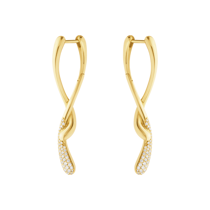 Mercy 18K Gold Earrings w. Diamonds