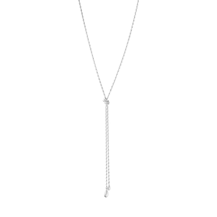 Reflect Lariat Silver Necklace