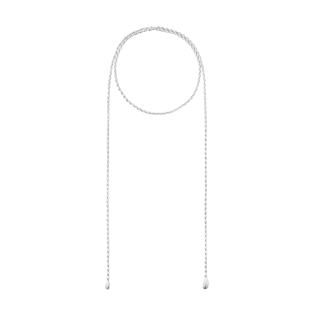 Reflect Lariat Silver Necklace