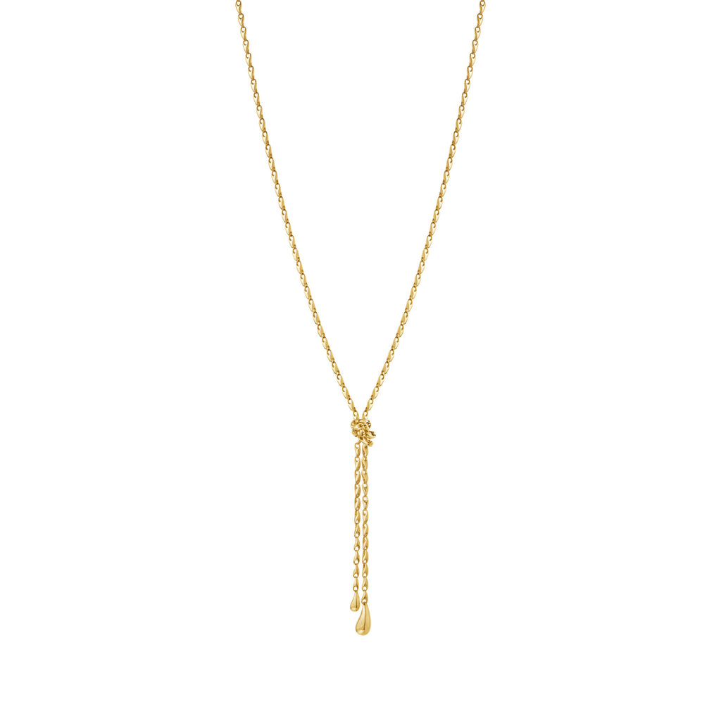 Reflect Lariat 18K Gold Necklace