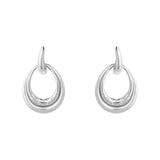 Offspring Medium Silver Earrings w. Diamonds