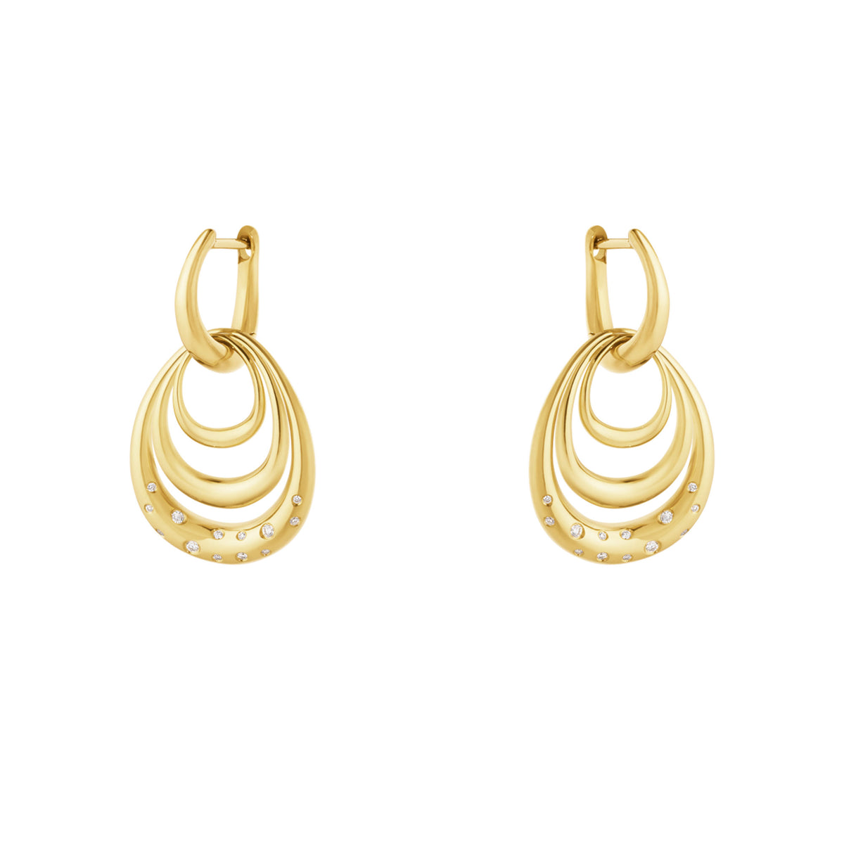 Offspring 18K Gold Earrings w. Diamonds