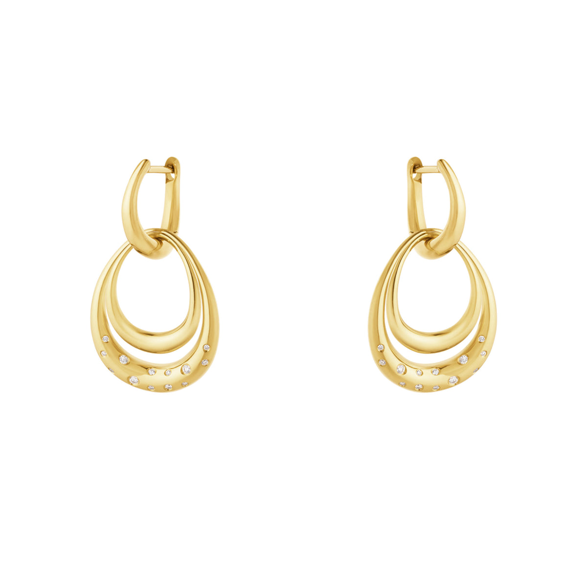 Offspring 18K Gold Earrings w. Diamonds