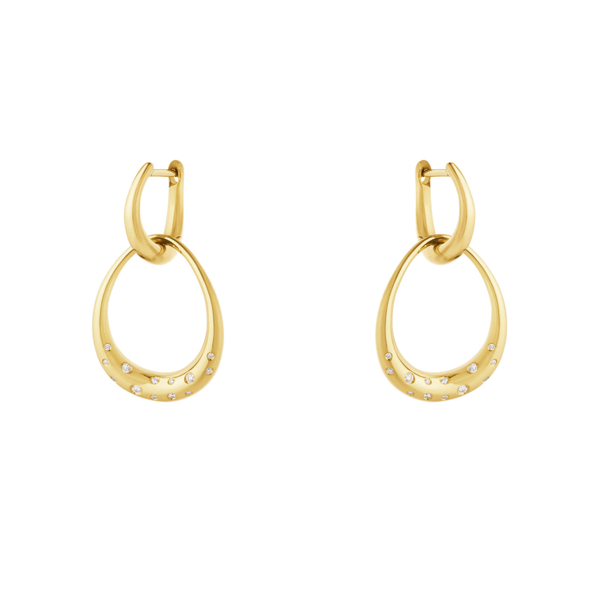 Offspring 18K Gold Earrings w. Diamonds