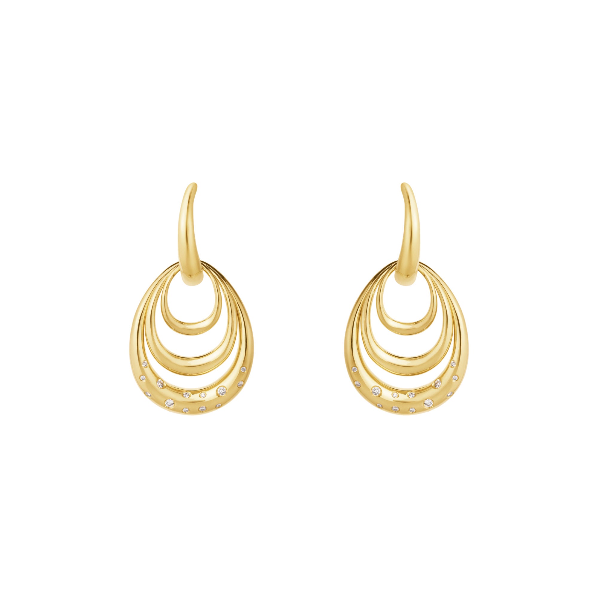 Offspring 18K Gold Earrings w. Diamonds
