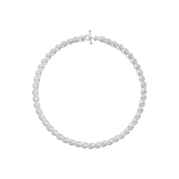 Weft Single Link Silver Necklace