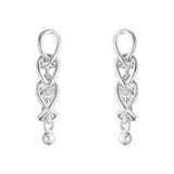 Weft Tripple Links Silver Earring