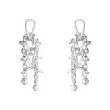 Weft Double Link Silver Earring