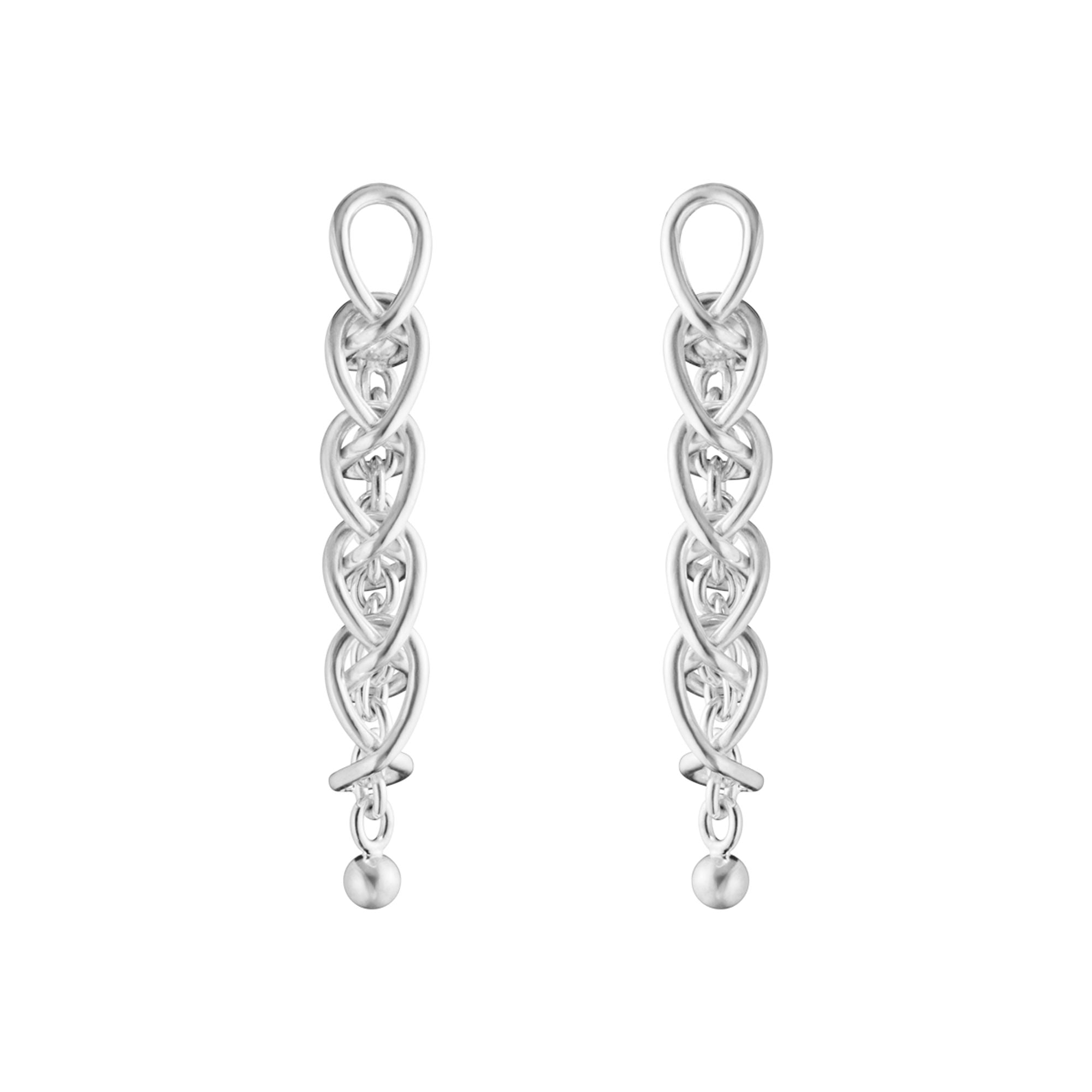 Weft 5 Link Silver Earring