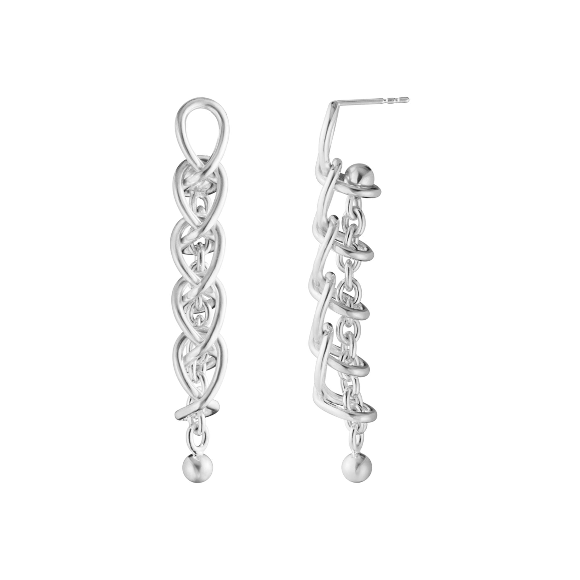 Weft 5 Link Silver Earring