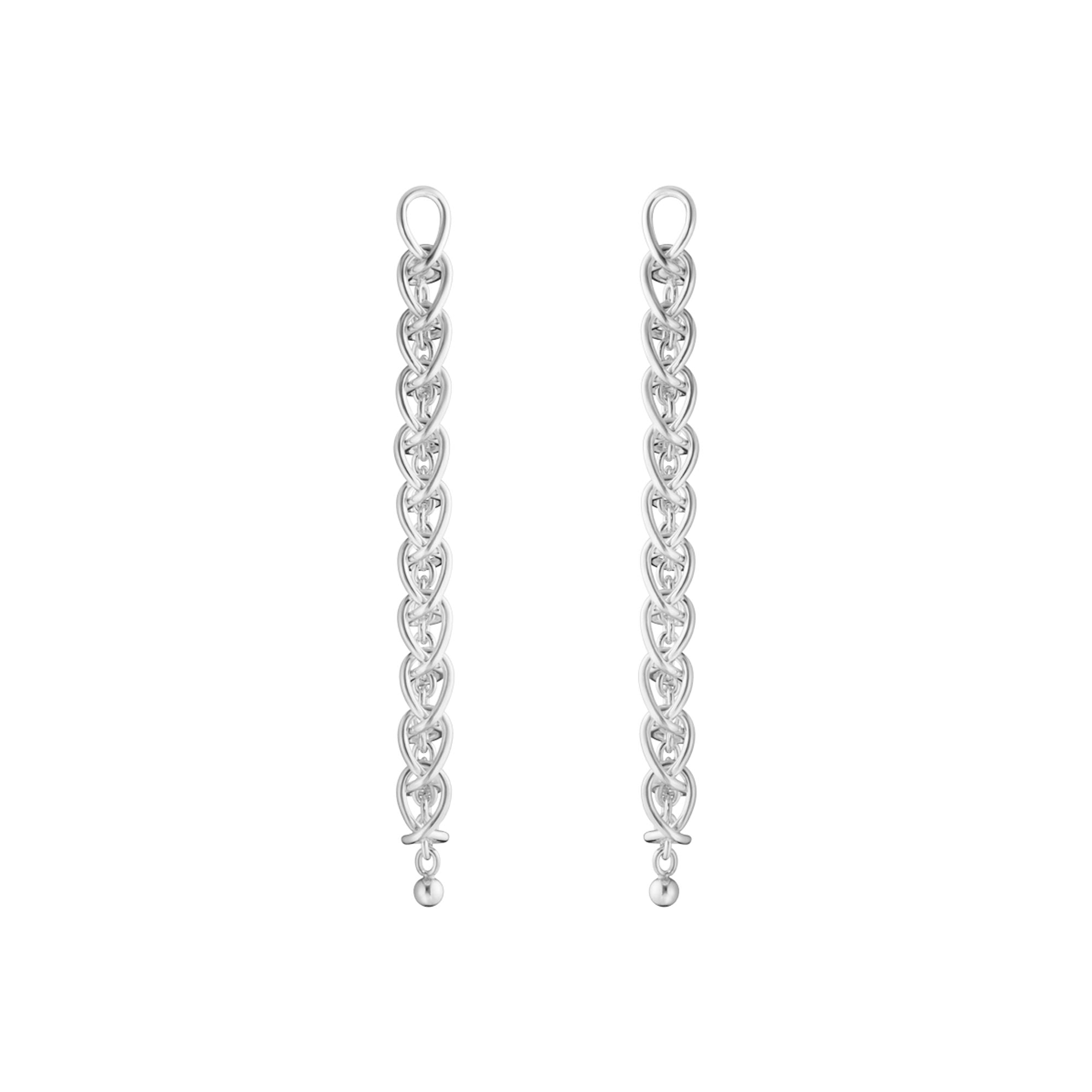 Weft 11 Link Silver Earring