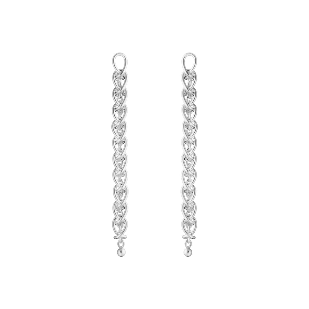 Weft 11 Link Silver Earring