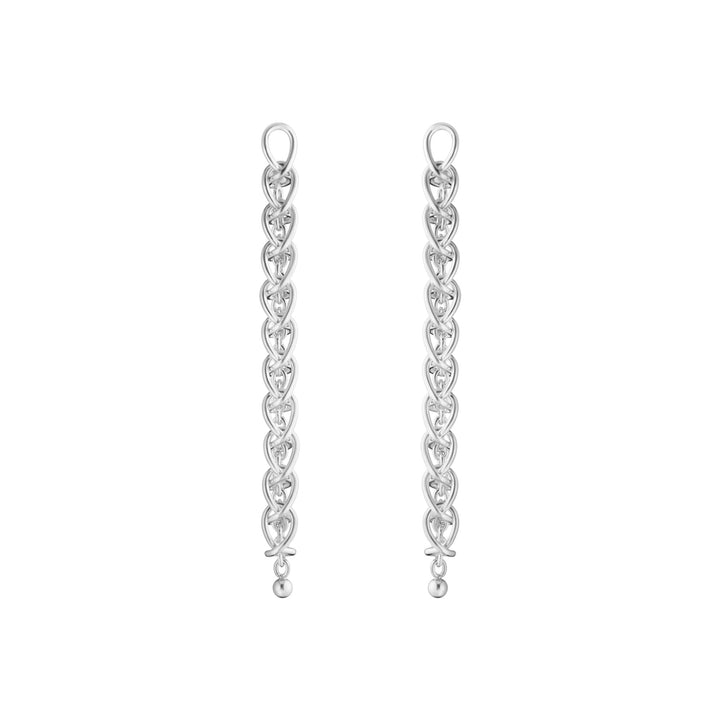 Weft 11 Link Silver Earring