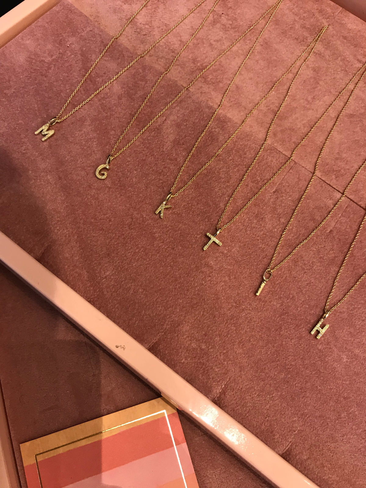 Letter P 10K Gold Pendant w. Diamonds
