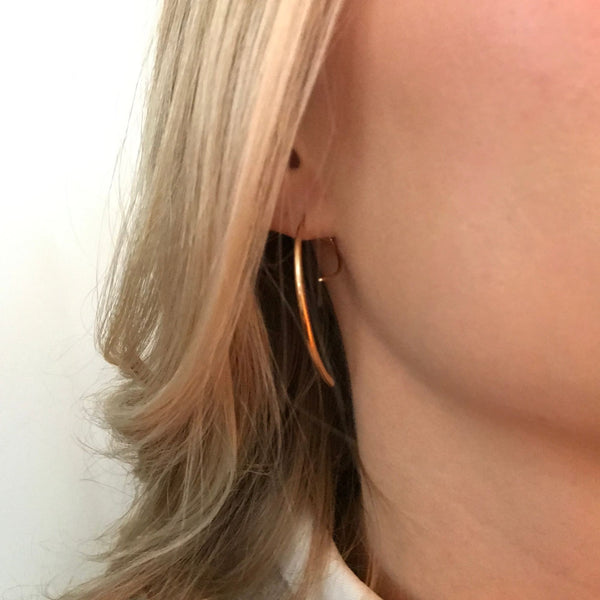 Spiral 18K Rosaguld Øreringe