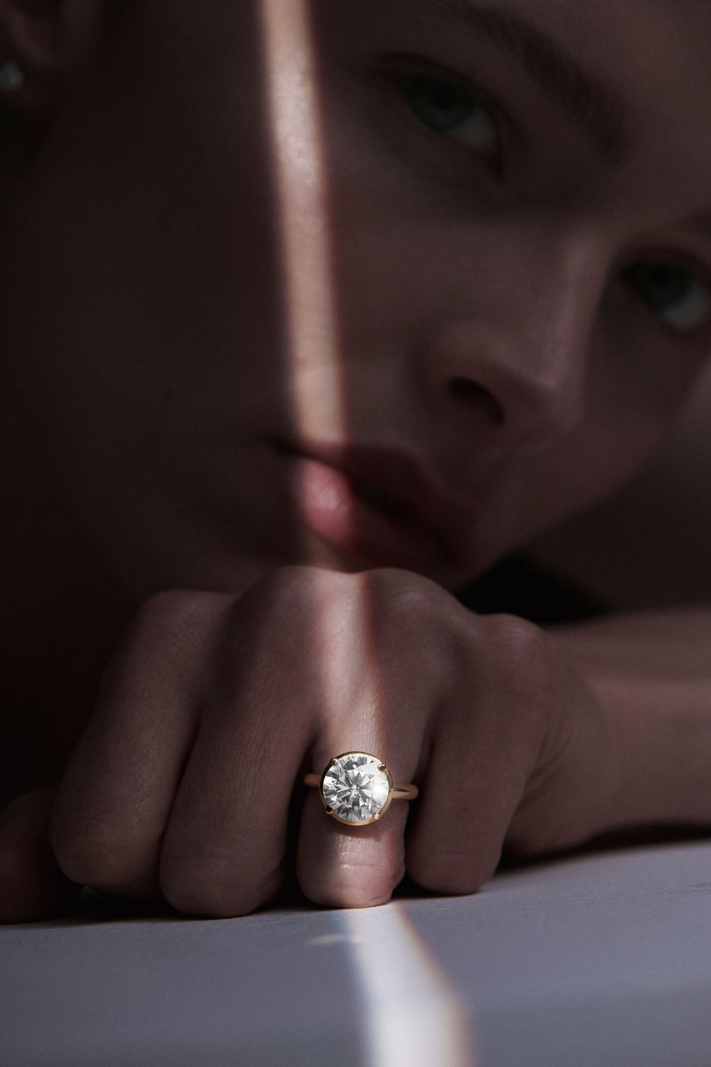 No 1 Solitaire 18K Gold Ring w. Diamond