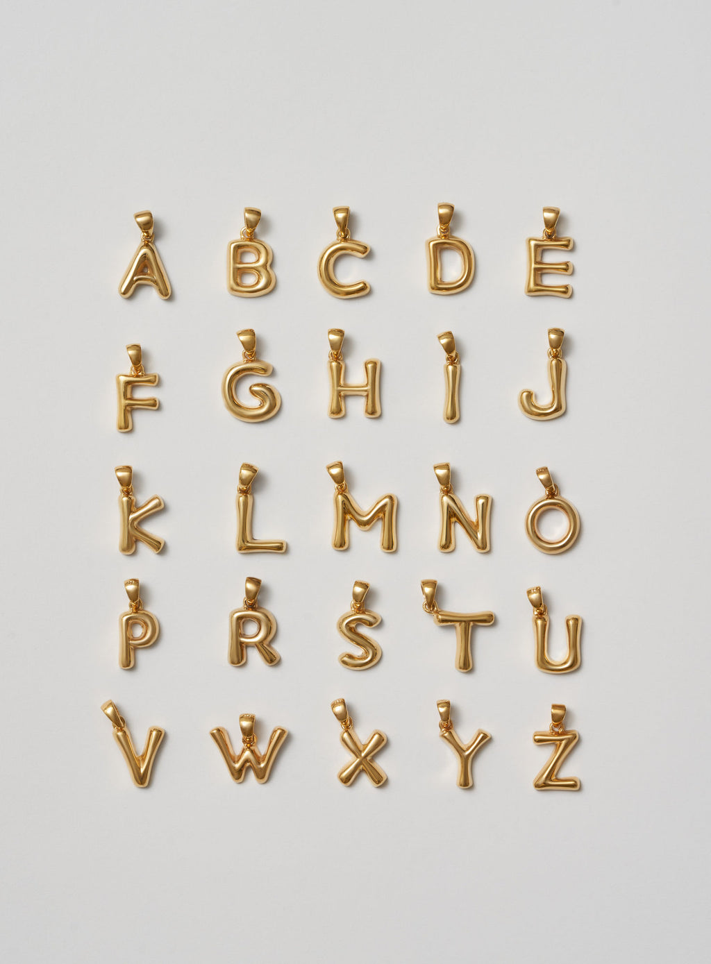 Helium Letter Gold Plated Pendant