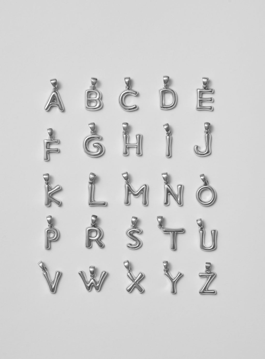 Helium Letter Silver Pendant