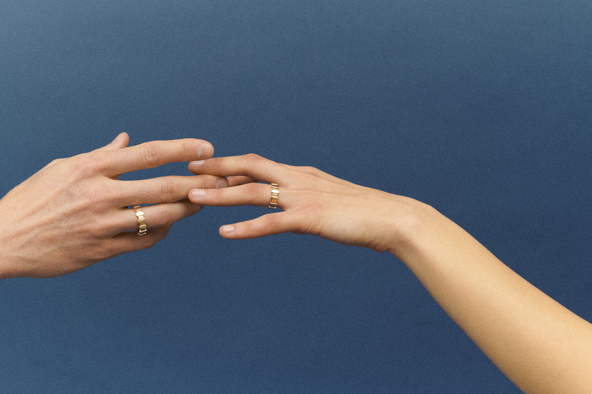 Duality 10 14K or 18K Gold, Whitegold or Rosegold Ring