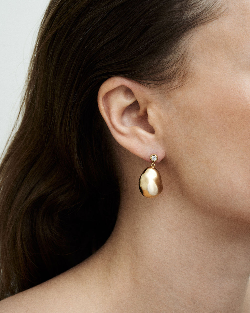 Riesenropfen Ohrringe Silber