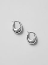 Egg Silver Hoops