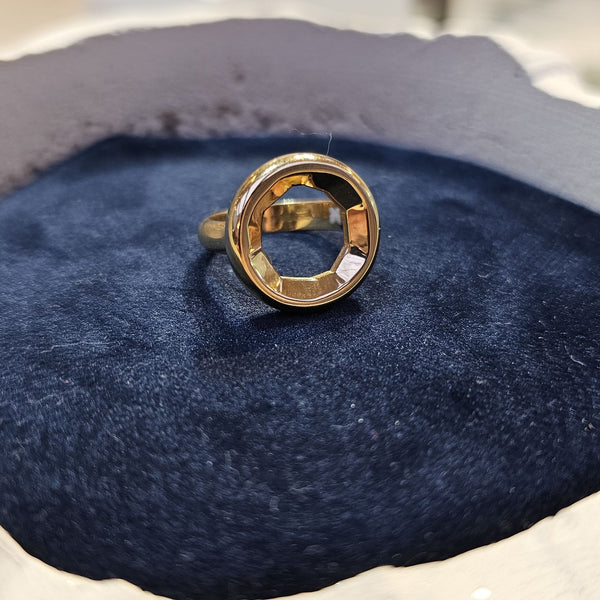 A. Sun Halo 18K Gold Ring