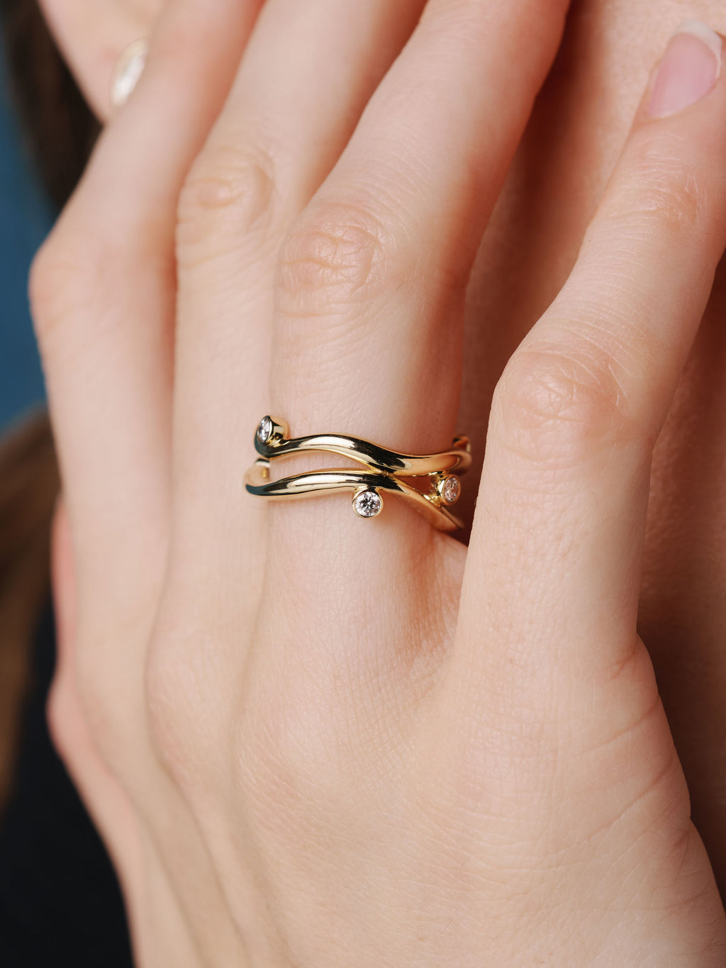 Bare Souls To Shank 18K Guld Ring m. 0,24 ct Diamanter