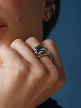 Bare Souls Five Shank 14K Hvidguld Ring m. 0,28 ct Diamanter