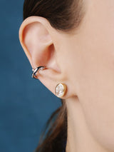 Bare Souls 14K Hvidguld Ear Cuff m. 0,06 ct Diamanter