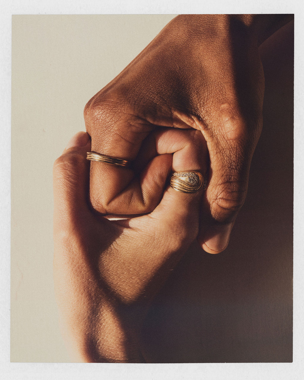 Ora Open 14K Gold Ring w. Diamonds