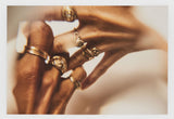 Unda Pavé 14K Gold Ring w. Diamonds