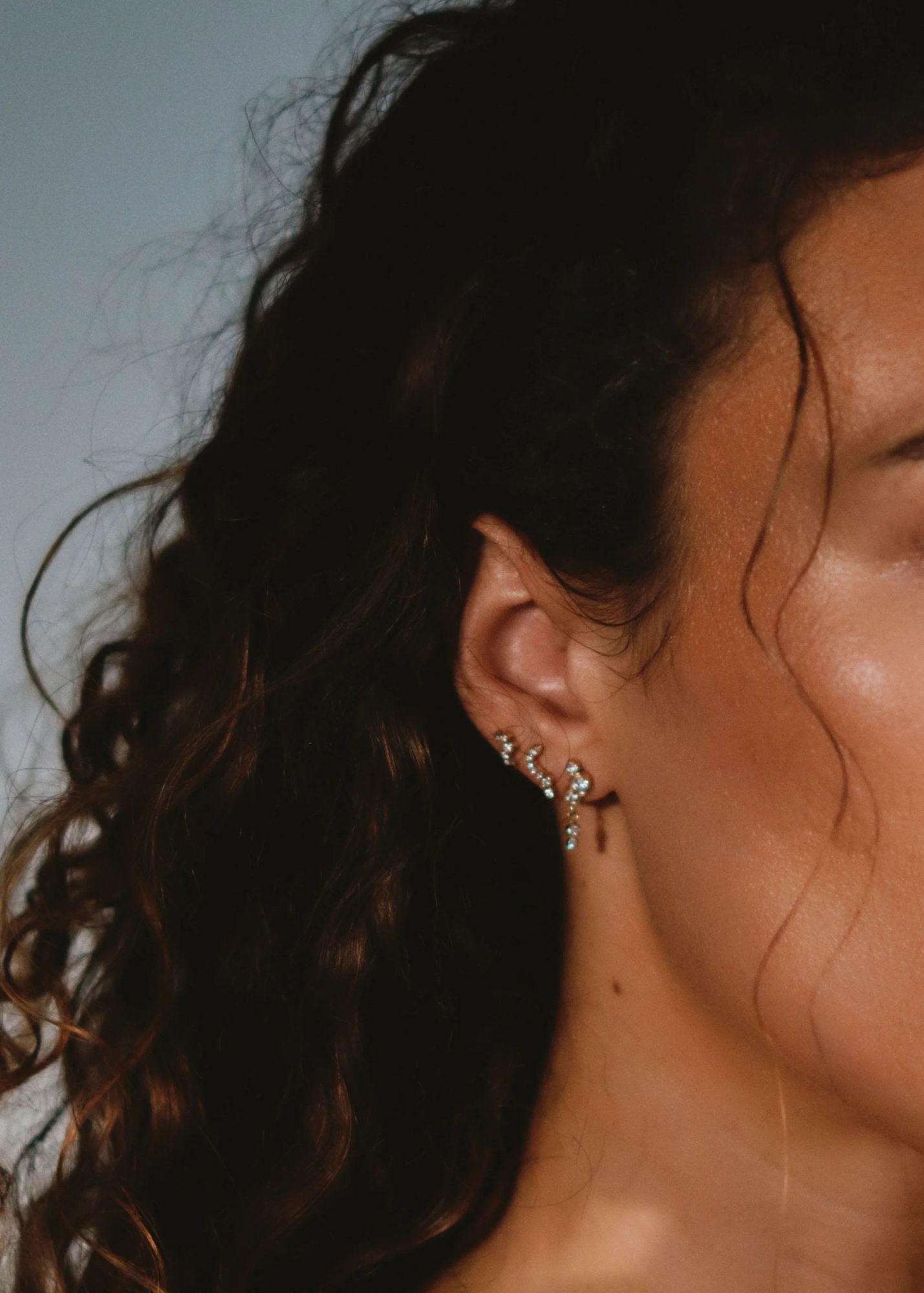 Elysia Lumin 14K Guld Ørestik m. Diamant