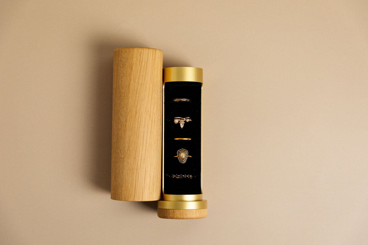 Oak Goldlook Jewellery box