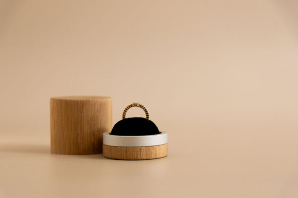 Oak Silverlook Ring box