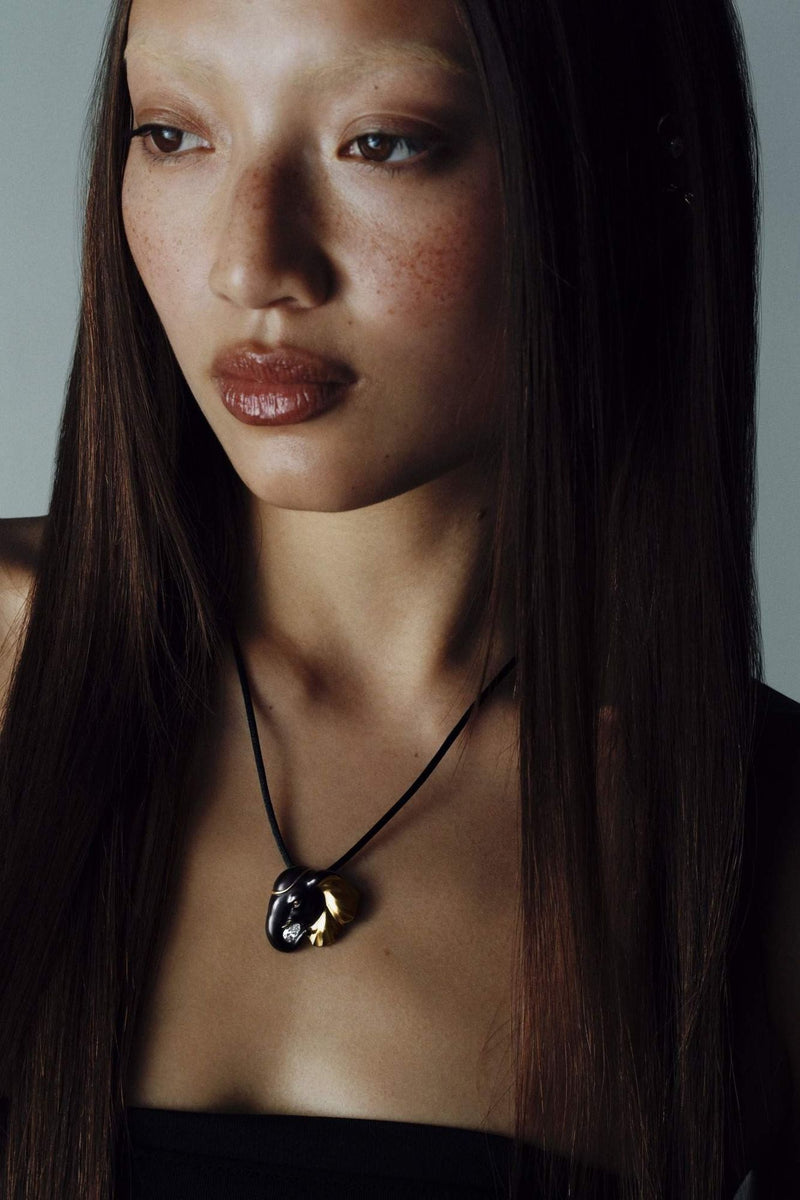 Elephant 18K Gold Necklace & Brooche w. Lab-Grown Diamond