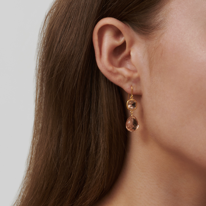 Olivia Peach Forgyldte Øreringe