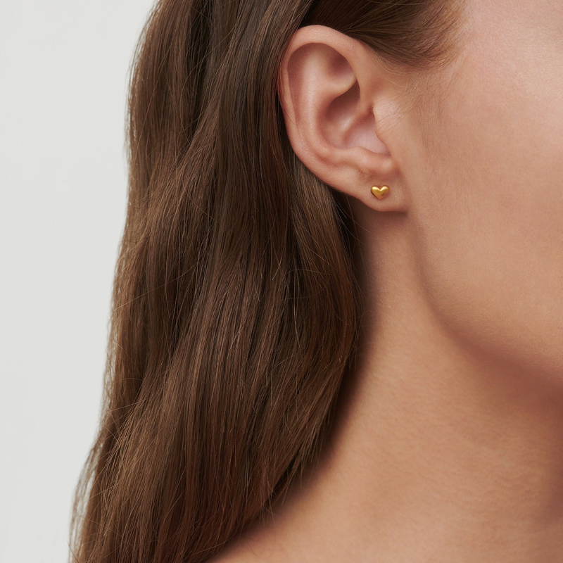 Love Gold Plated Earstuds