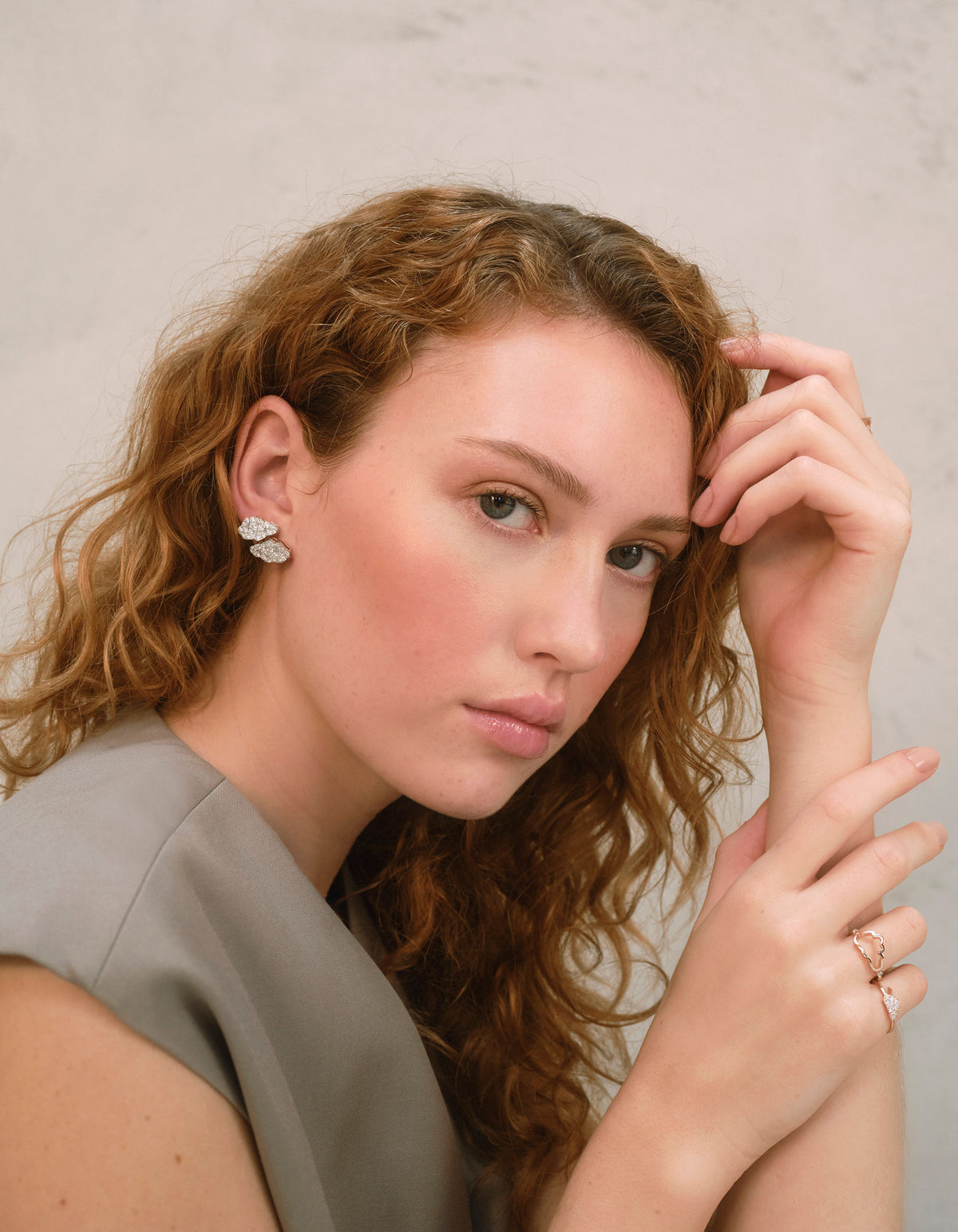 Allusia Love Minimal 18K Hvidguld Ring m. Diamanter