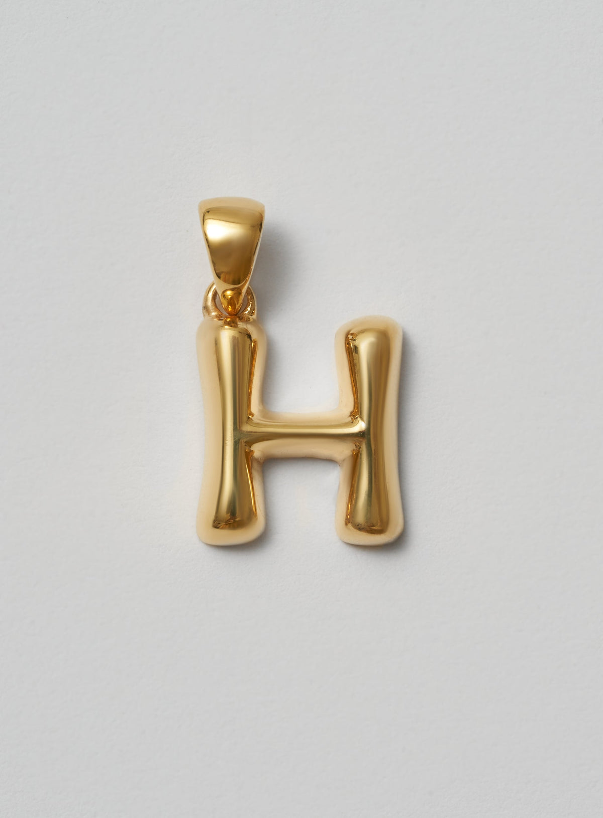 Helium Letter Plain 18K Forgyldt Halskæde